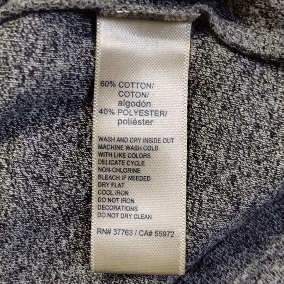 Rafaella Silver Stud Gray Knit Tank Sz M Petite - Picture 6 of 6